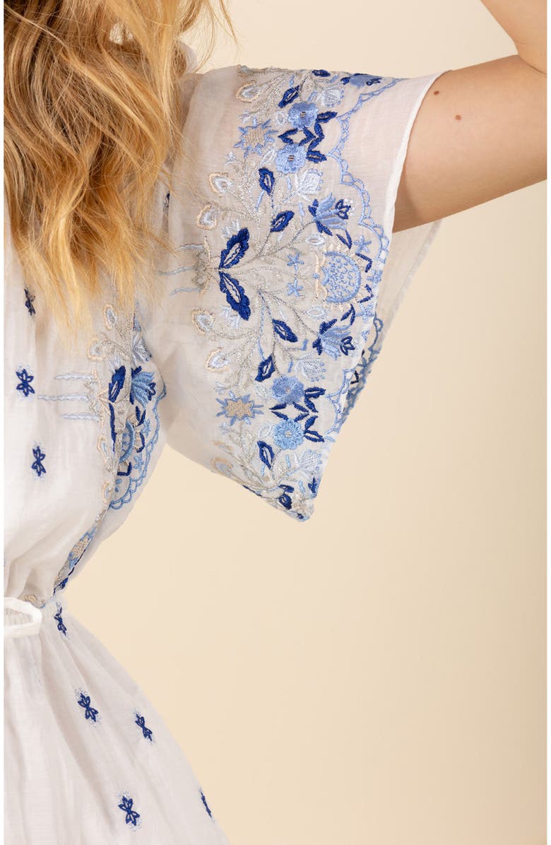 Hale Bob Milan Embroidered Organza Dress, Alternate, color, 