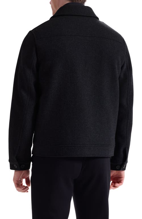 Bugatchi Tweed Jacket With Removable Quilted Vest In Black