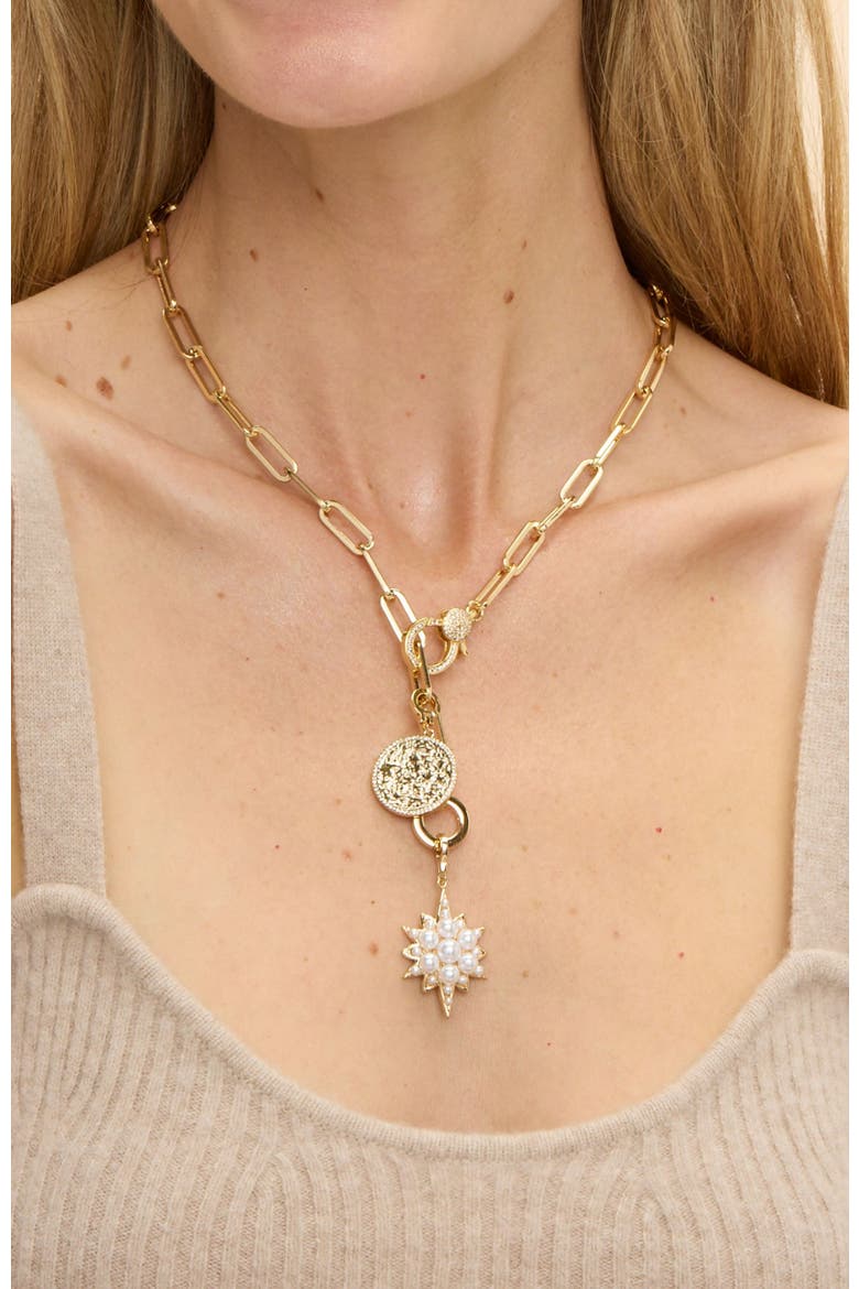 Jane Pave Lariat Convertible Link Chain, Alternate, color, Gold