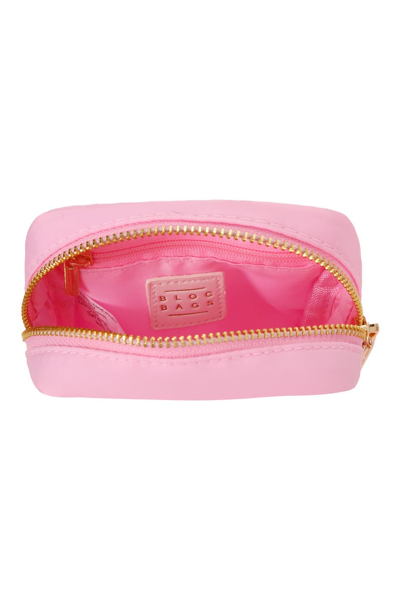Mini Heart Cosmetics Bag, Alternate, color, BABY PINK