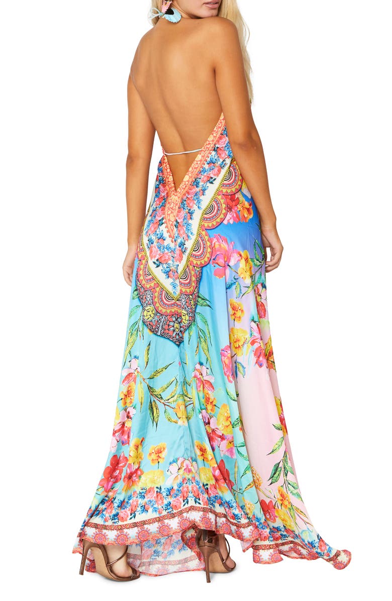 RANEES Ombré Halter Dress, Alternate, color, Ombre Blue