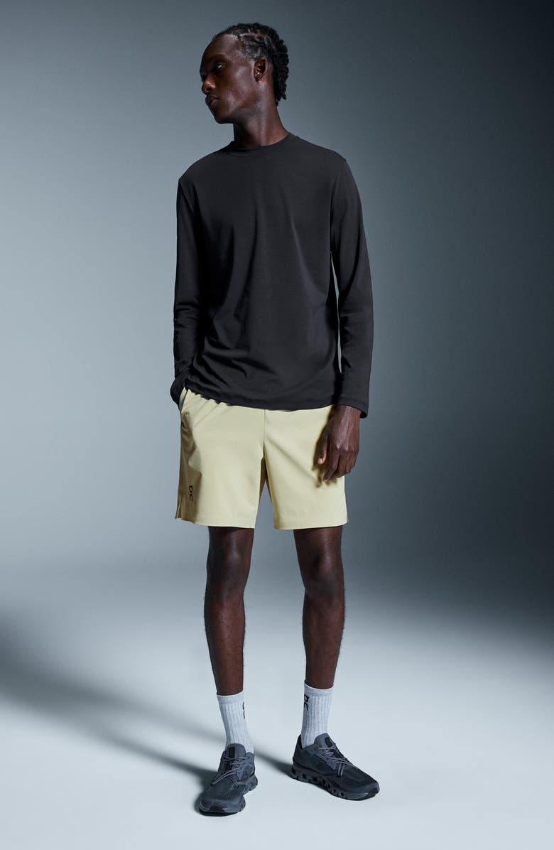 On Focus Long Sleeve Pima Cotton Blend T-Shirt, Alternate, color, Black