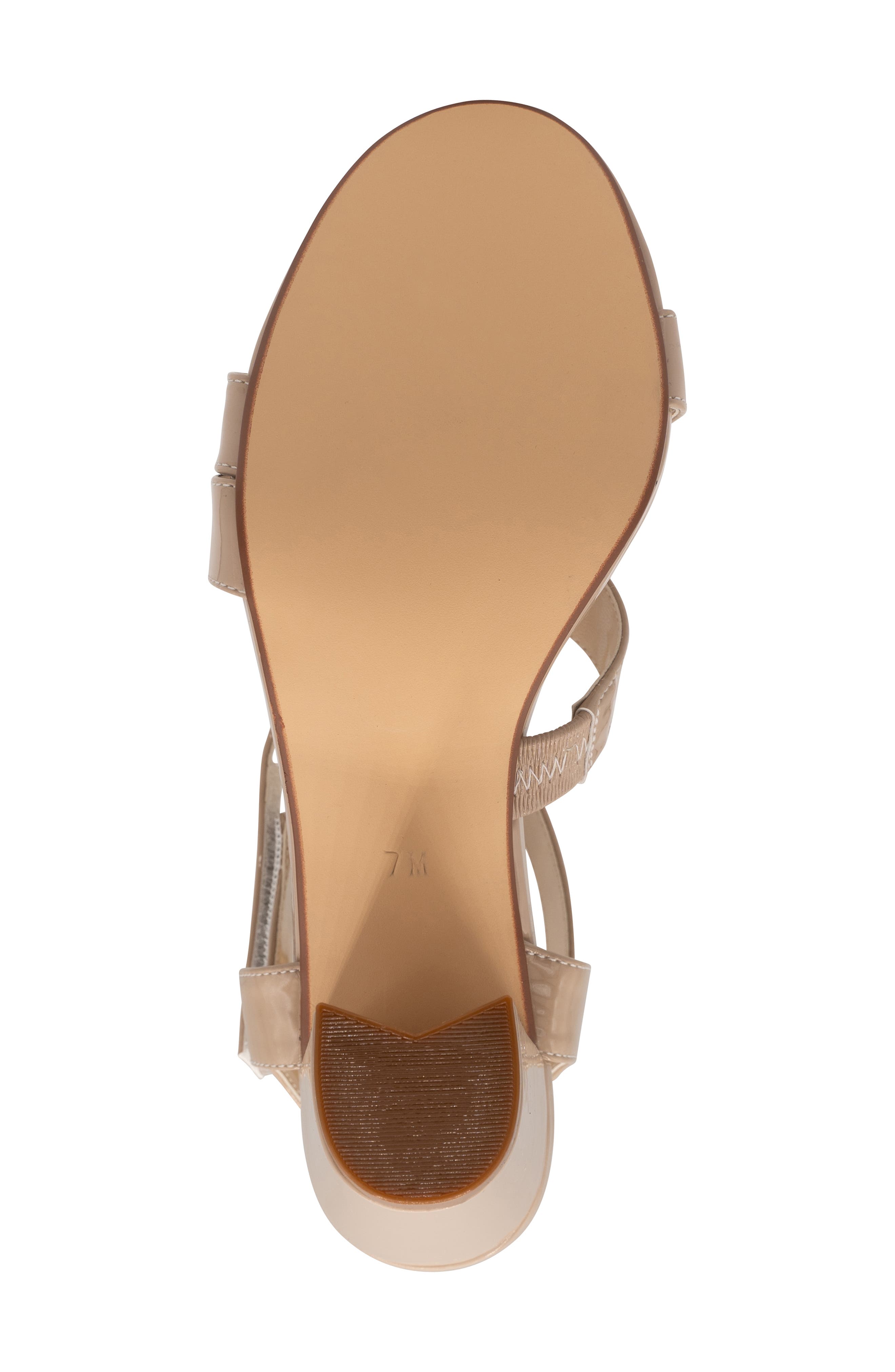 Lucille Ankle Strap Sandal, Alternate, color, NUDE