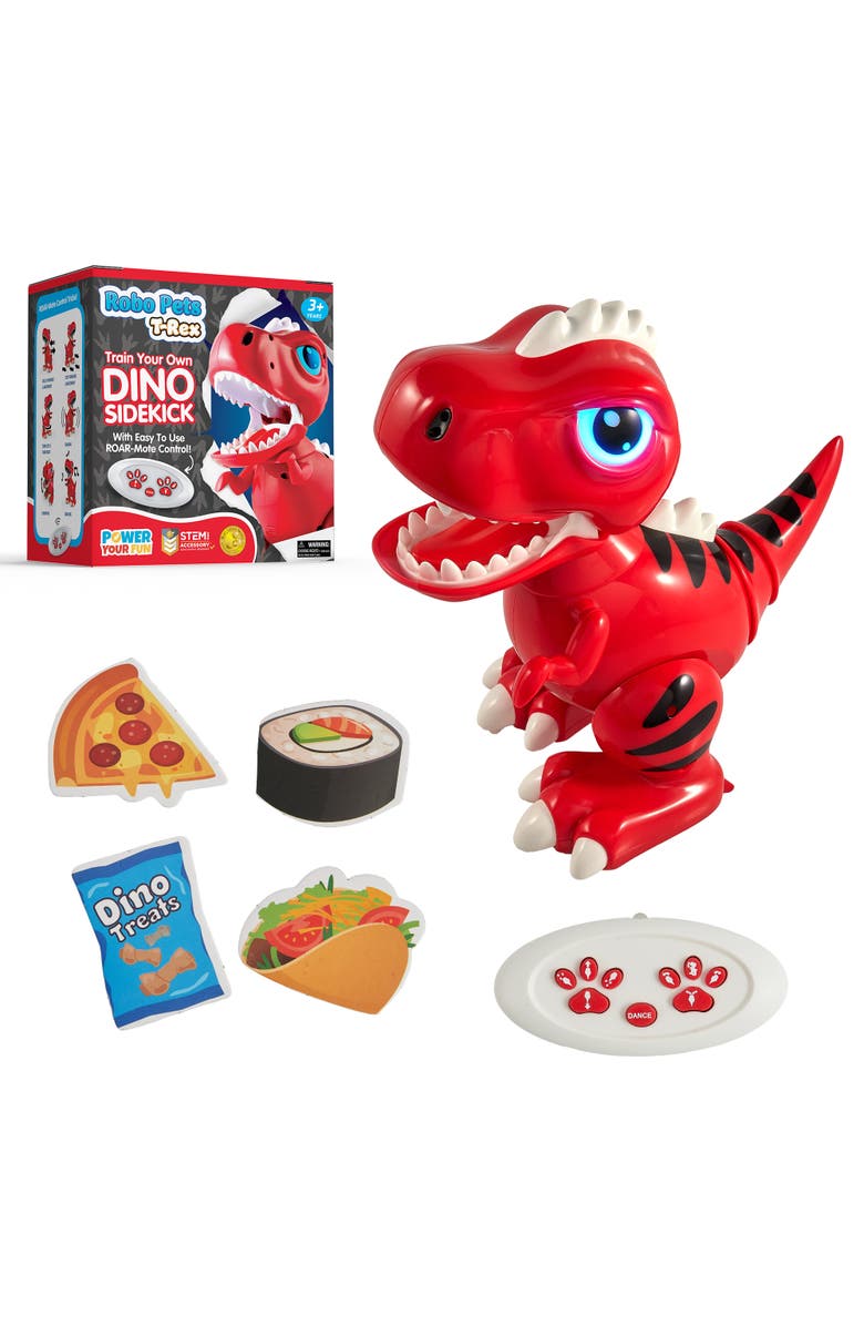 Power Your Fun Robo Pets T-Rex Dinosaur RC Hand Gestures Toy - Red, Main, color, Red