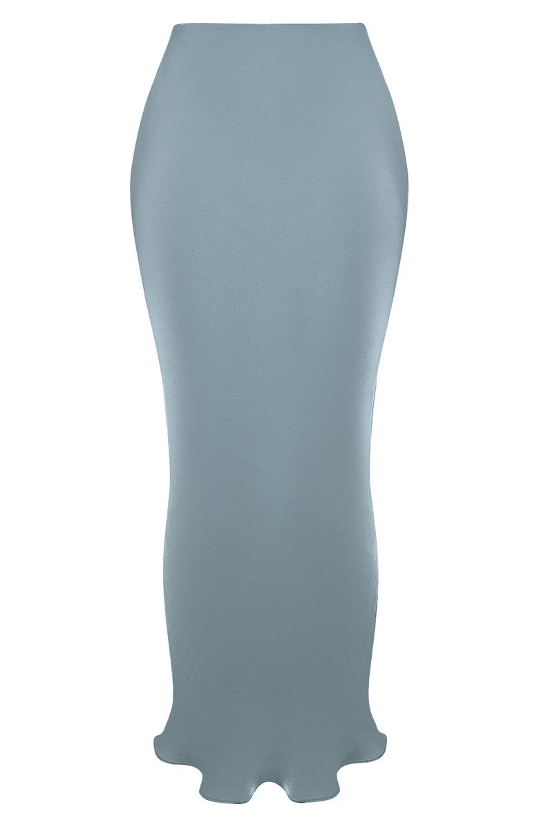 HOUSE OF CB Amadi Shimmer Chiffon Maxi Skirt, Alternate, color, Cool Blue