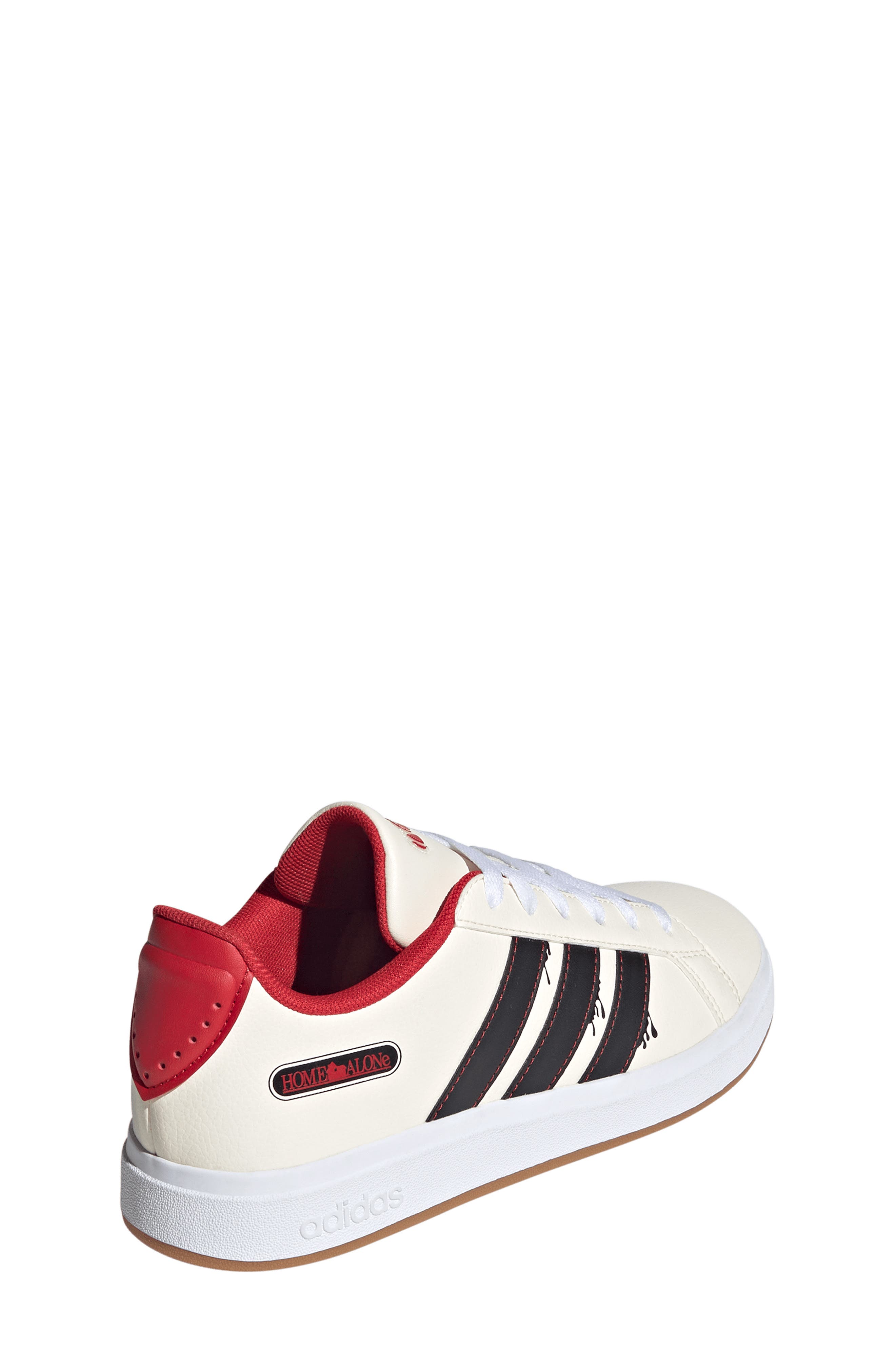 adidas x Disney<sup>®</sup> Kids' Grand Court Home Alone Sneaker, Alternate, color, Cream/ Black/ Collegiate Red