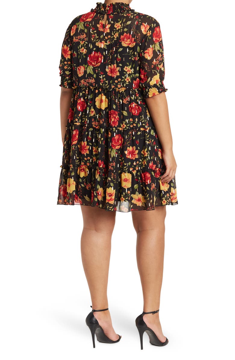 BY DESIGN Marion Victorian Baby Doll Dress, Alternate, color, Past Midnight