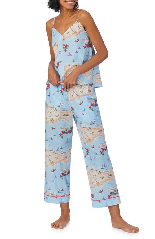 Bedhead Pajamas Organic Cotton Crop Pajamas In Ciao Capri