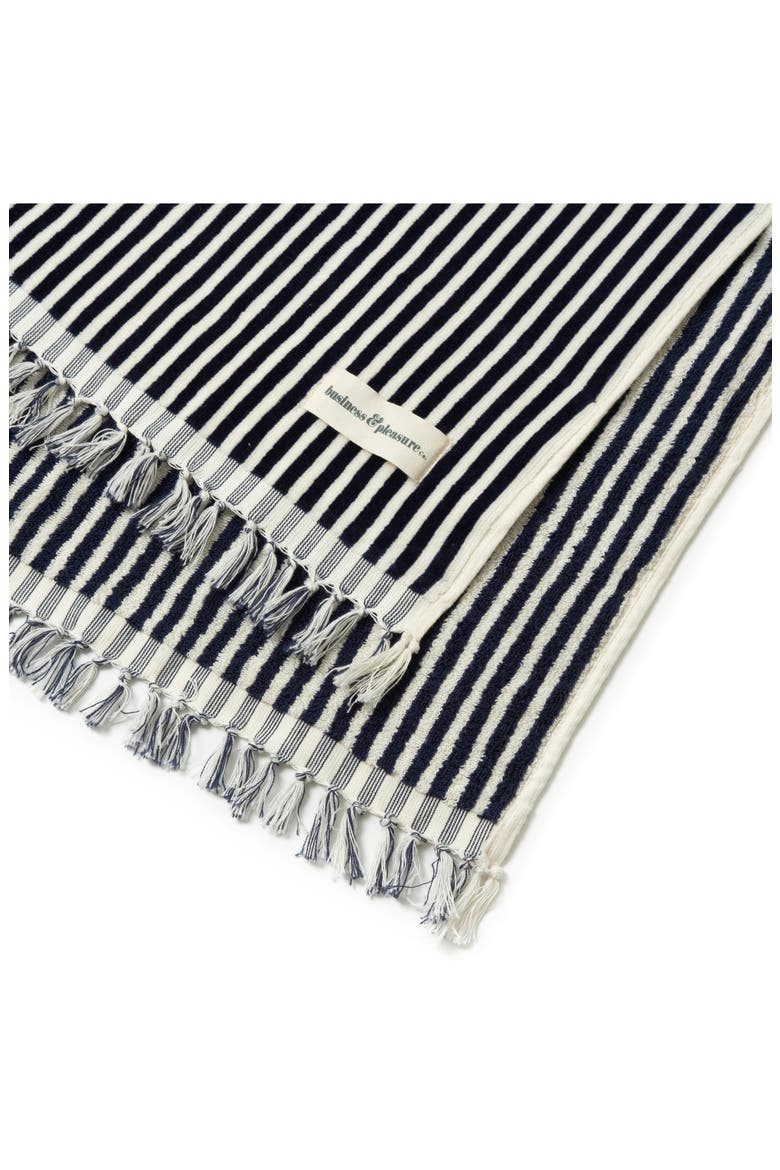 The Beach Towel, Alternate, color, LAURENS NAVY STRIPE