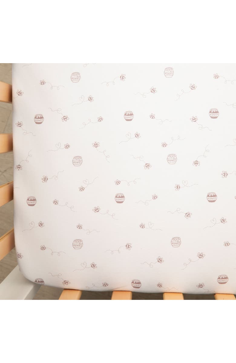 Living Textiles Cotton Jersey Fitted Sheet, Main, color, Honey Pot