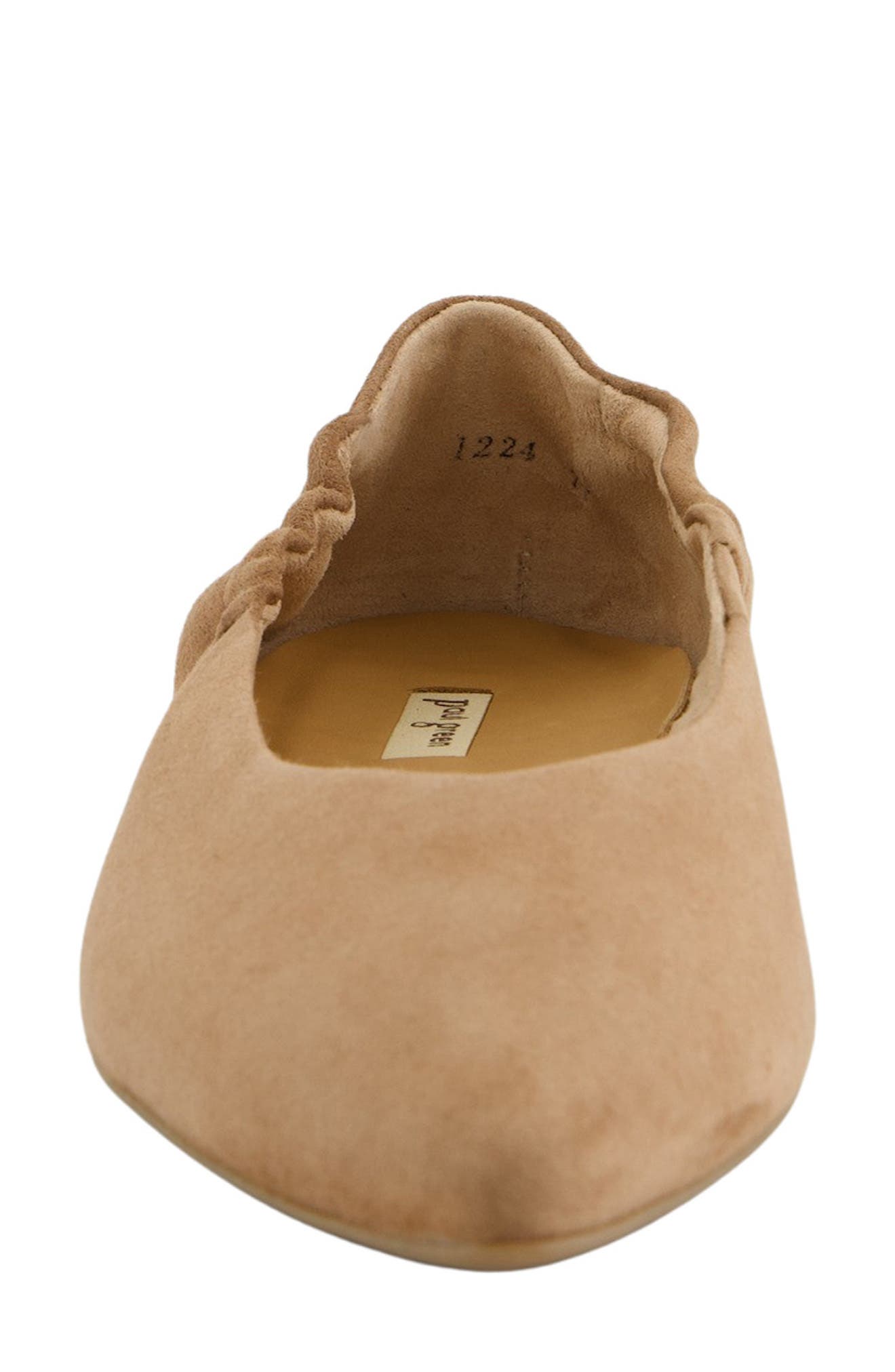 Elly Pointed Toe Flat, Alternate, color, NUT SUEDE