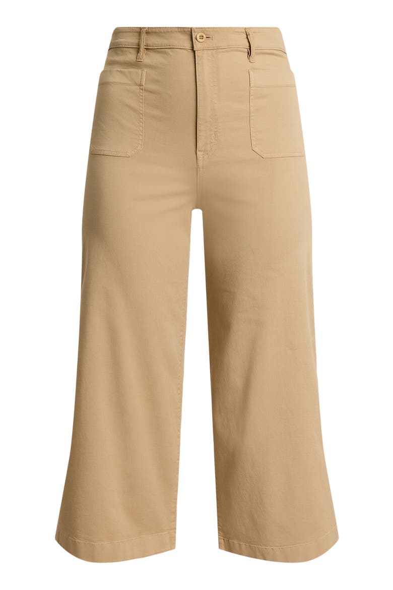 Yurshane Crop Wide Leg Chino Pants, Alternate, color, TAN