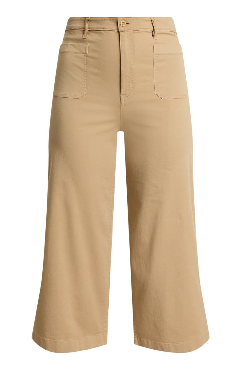 Lauren Ralph Lauren Yurshane Crop Wide Leg Chino Pants, Alternate, color, Tan