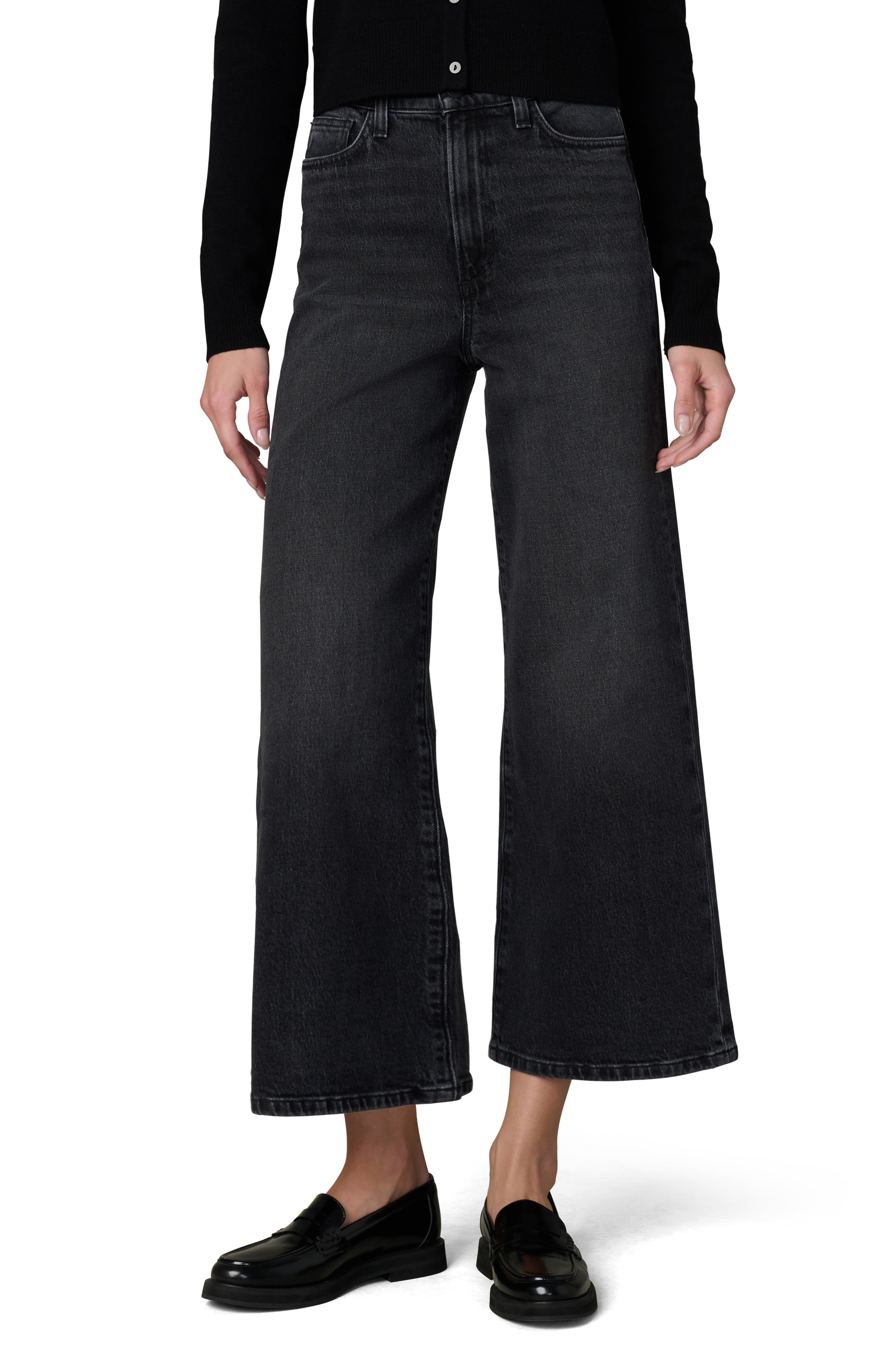The Mia High Waist Ankle Wide Leg Jeans