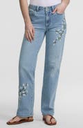 Lands' End Petite Soft Denim Mid Rise Relaxed Straight Leg Jeans
