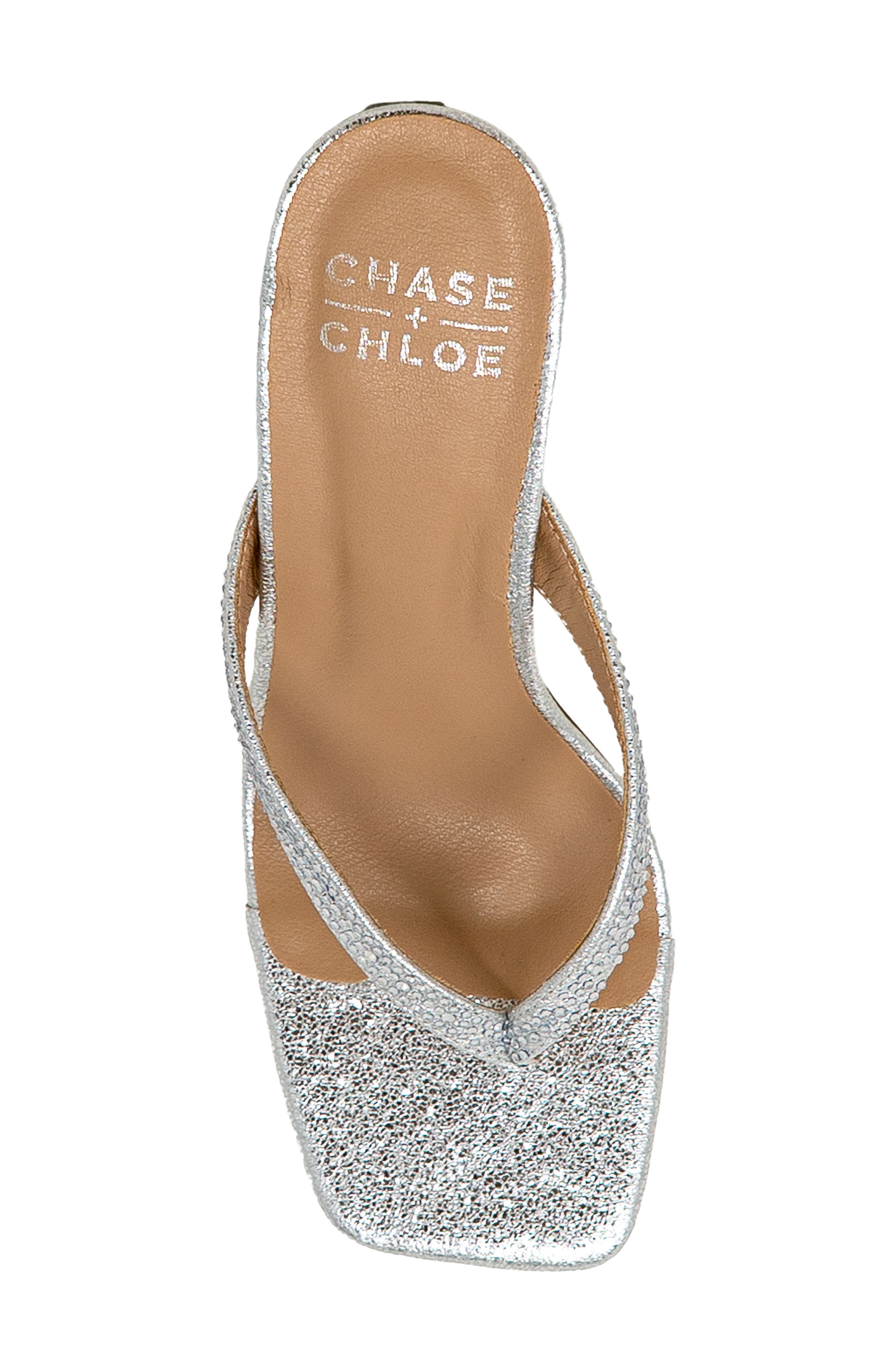 Vixxy Embellished Toe Post Sandal, Alternate, color, SILVER