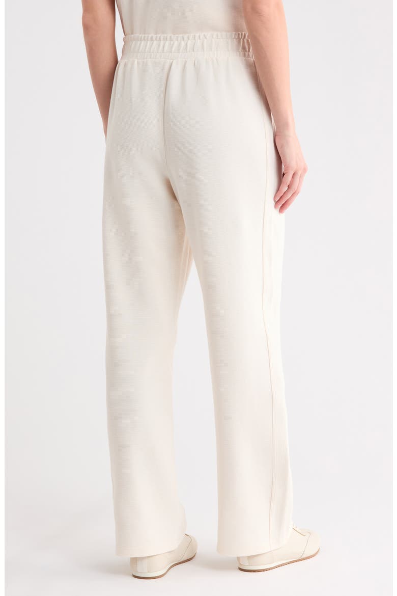 High Waist Straight Leg Track Pants, Alternate, color, EGGNOG