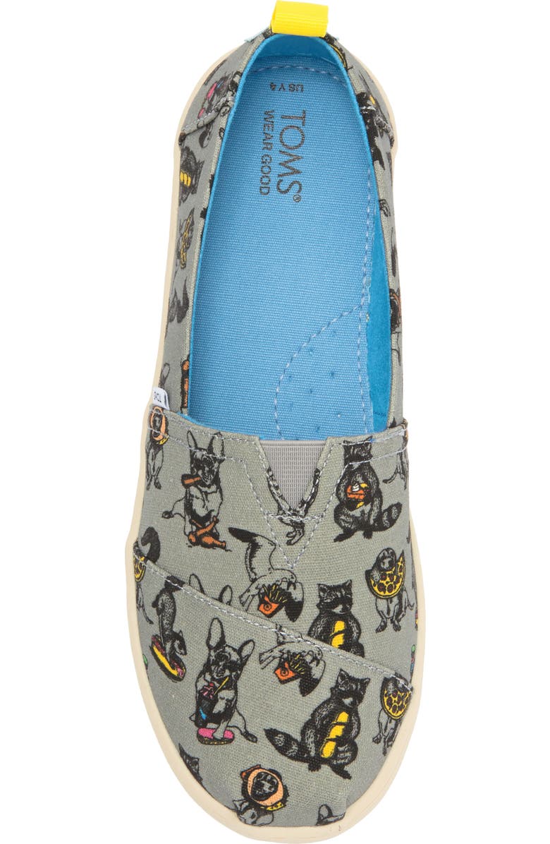 TOMS Kids' Classic Alpargata Party Animal Slip-On, Alternate, color,