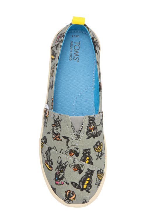 Toms Kids' Classic Alpargata Party Animal Slip-on In Grey
