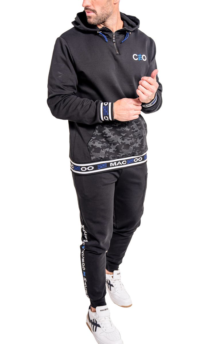 Maceoo Ceo Cotton Blend Cargo Joggers, Alternate, color, Black