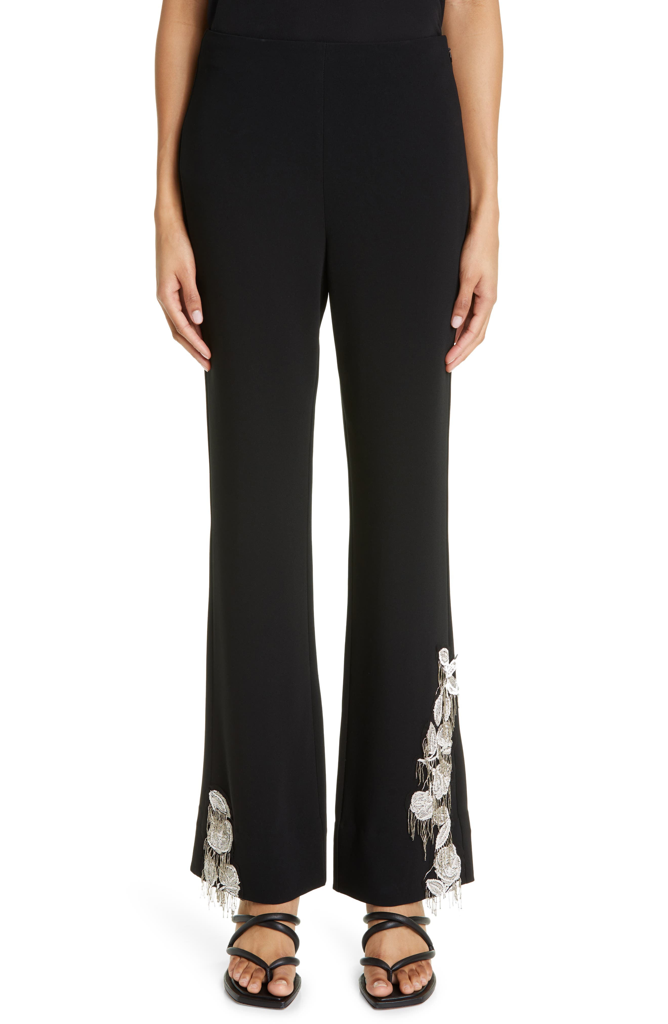 Cinq à Sept Candace Beaded Floral Detail Pants