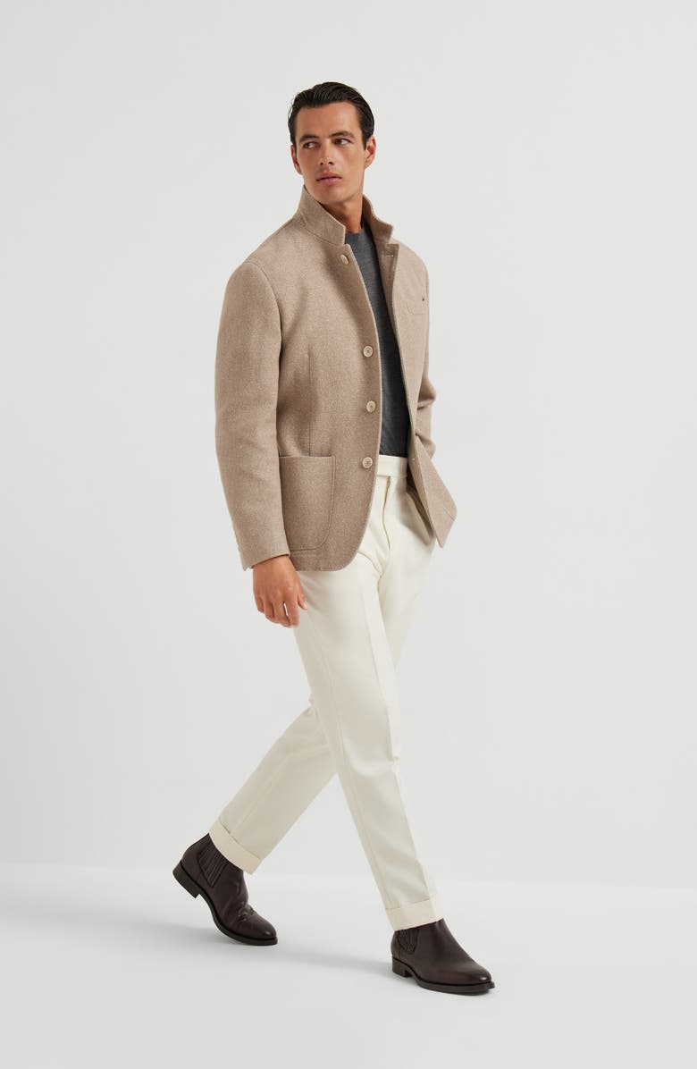 Brunello Cucinelli Blazer-style outerwear, Alternate, color, Beige