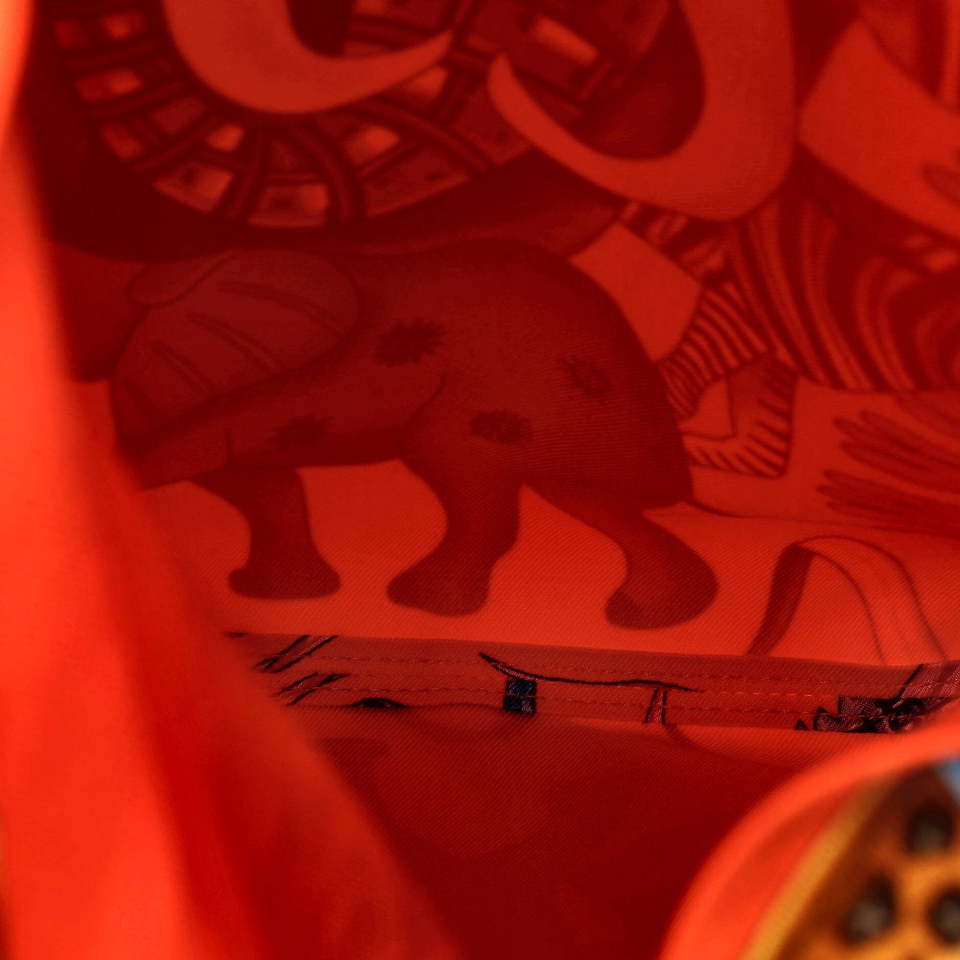 Pre-Owned Hermes Silky City Bag Printed Silk and Leather PM, Alternate, color, 