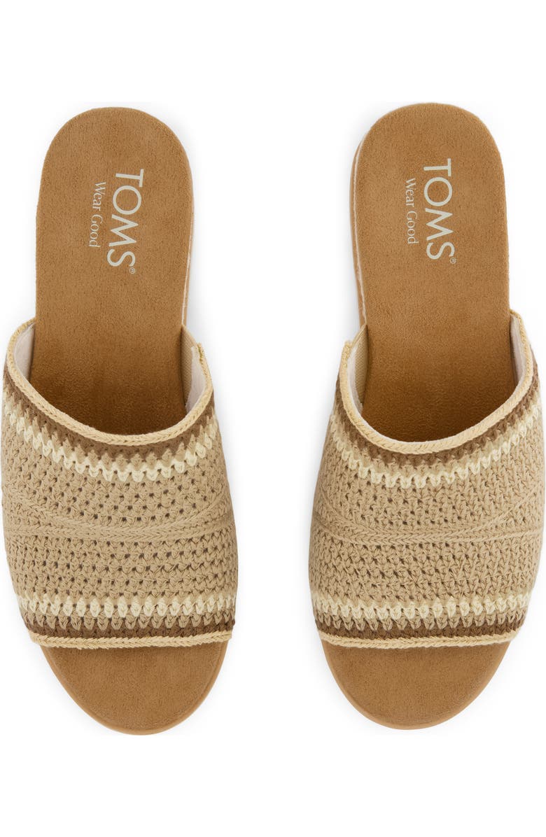 TOMS Dianam Platform Slide Sandal, Alternate, color, Dark Beige