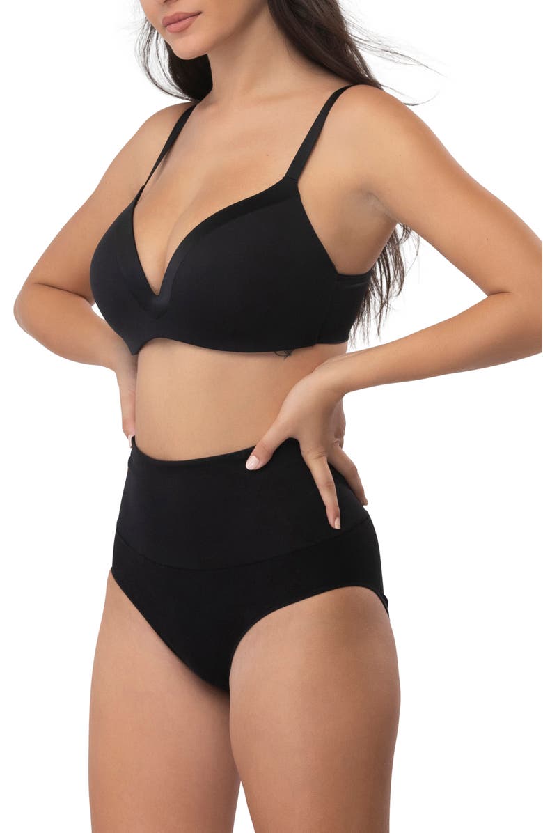 Underoutfit Smoothing At Waist Brief, Alternate, color, Black