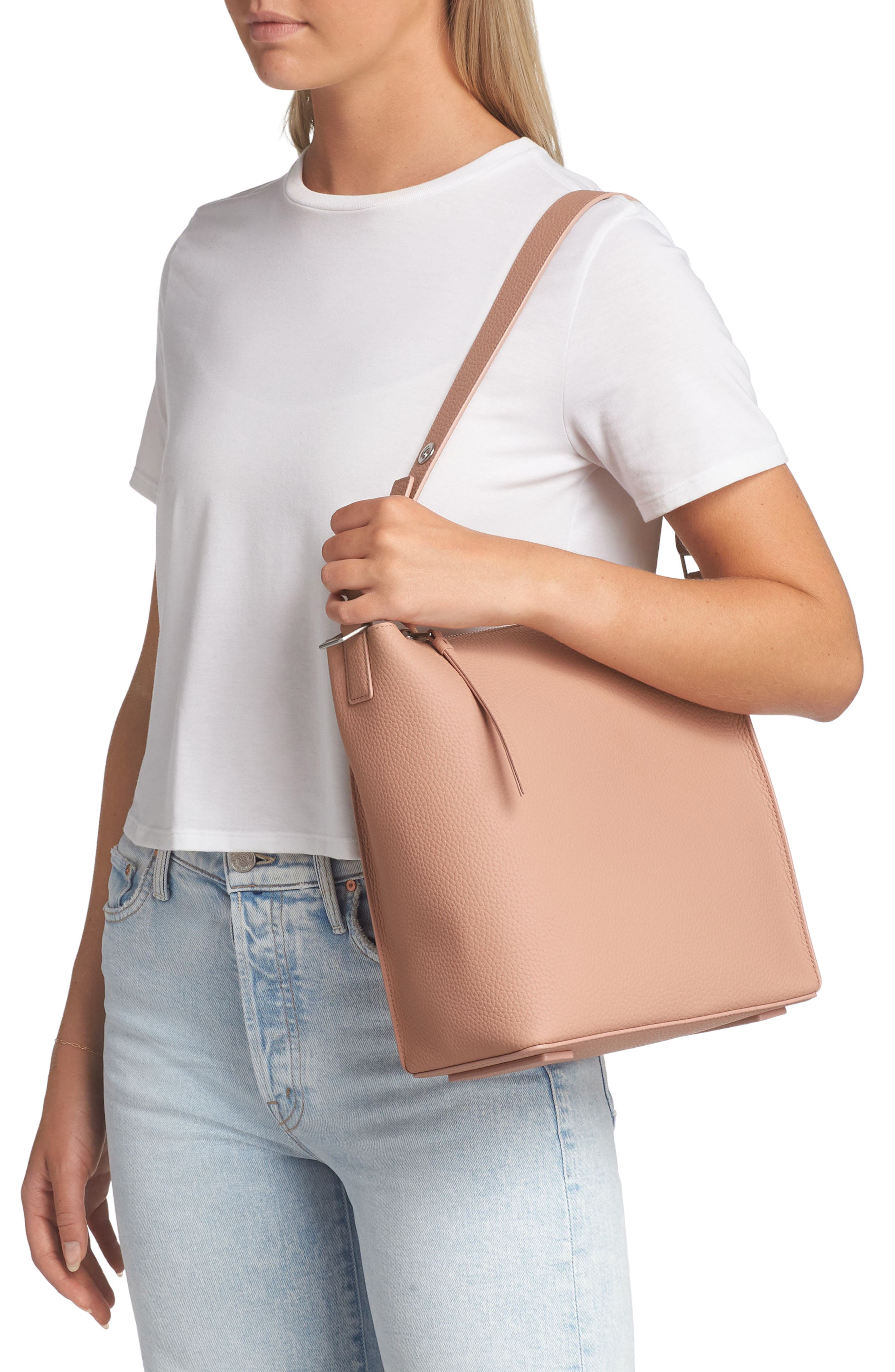 AllSaints Kita Leather Shoulder/Crossbody Bag, Alternate, color, 