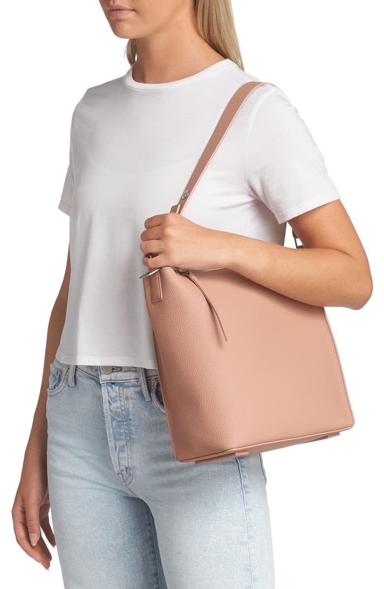 AllSaints Kita Leather Shoulder/Crossbody Bag, Alternate, color,