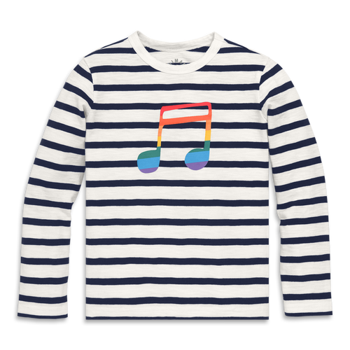 Primary Kids Long Sleeve Rainbow Music Tee In Multi