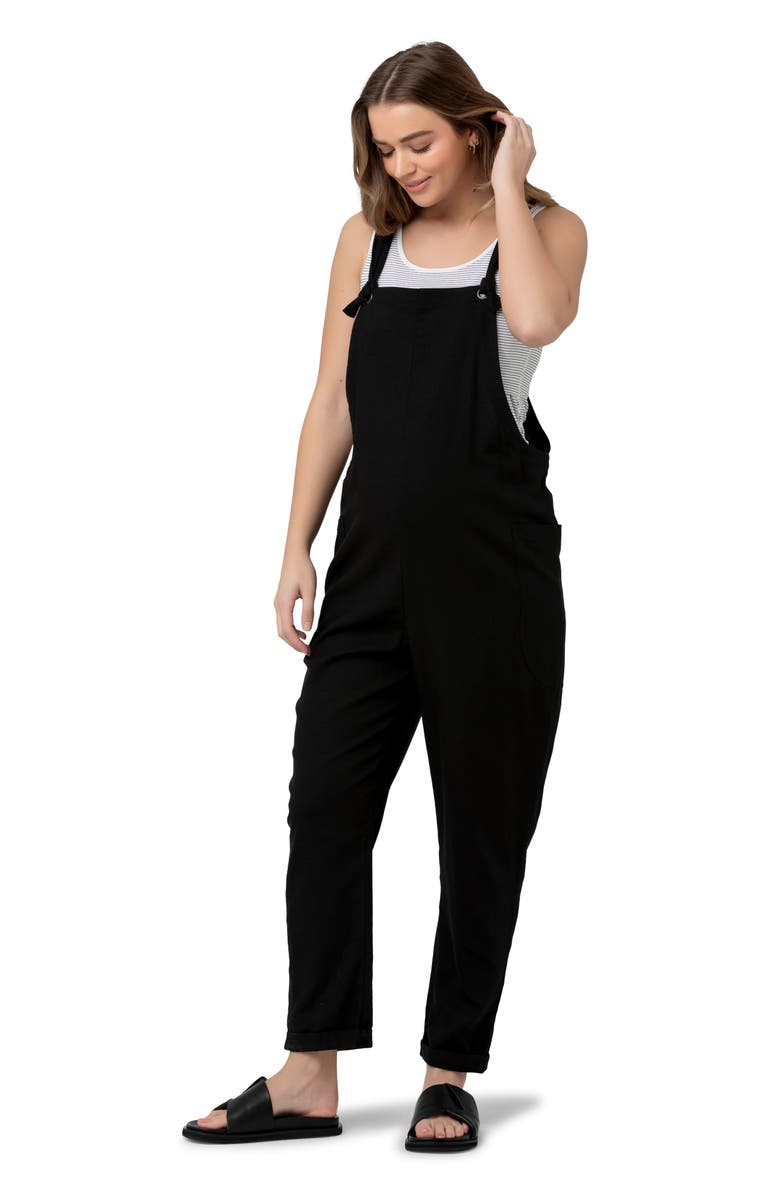 Ripe Maternity Poppy Maternity Jumpsuit, Alternate, color, Black
