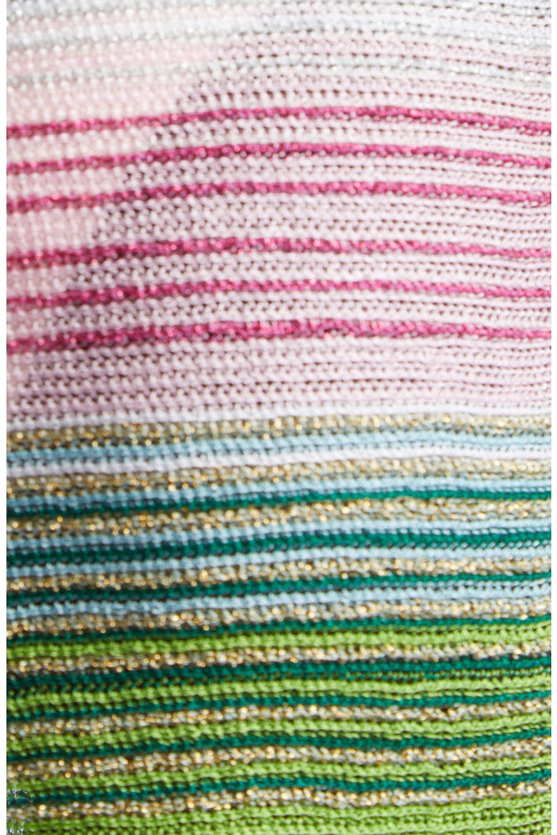 Metallic Stripe Fringe Trim Pareo, Alternate, color, 0001 WHITE MULTI