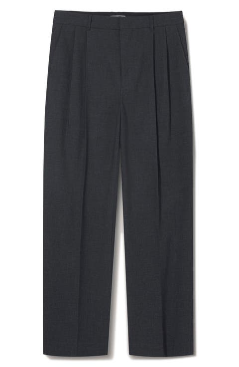 Double Pleated Wide Leg Slacks