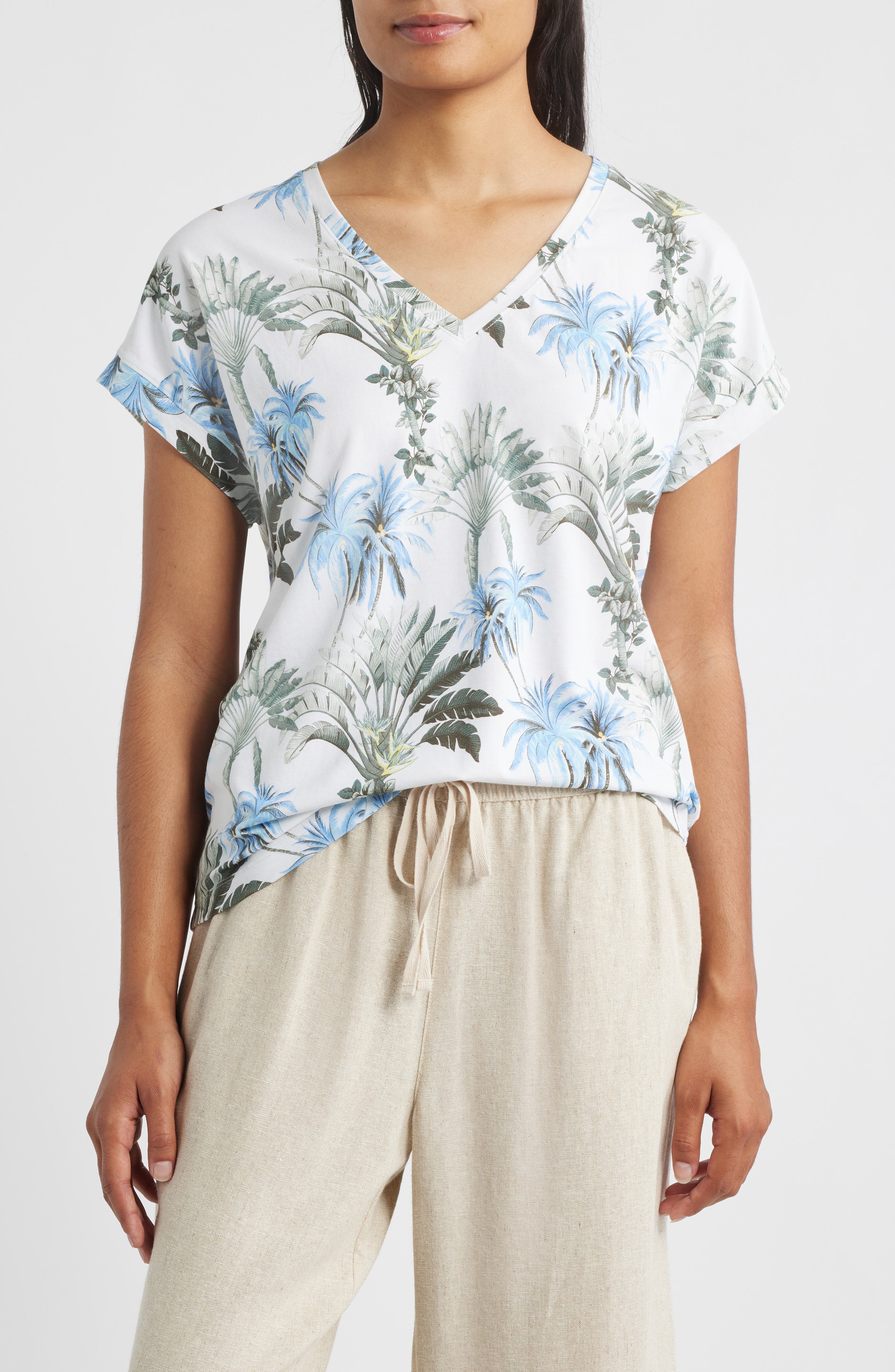 Tommy Bahama Kauai Palisade Palms V-Neck T-Shirt
