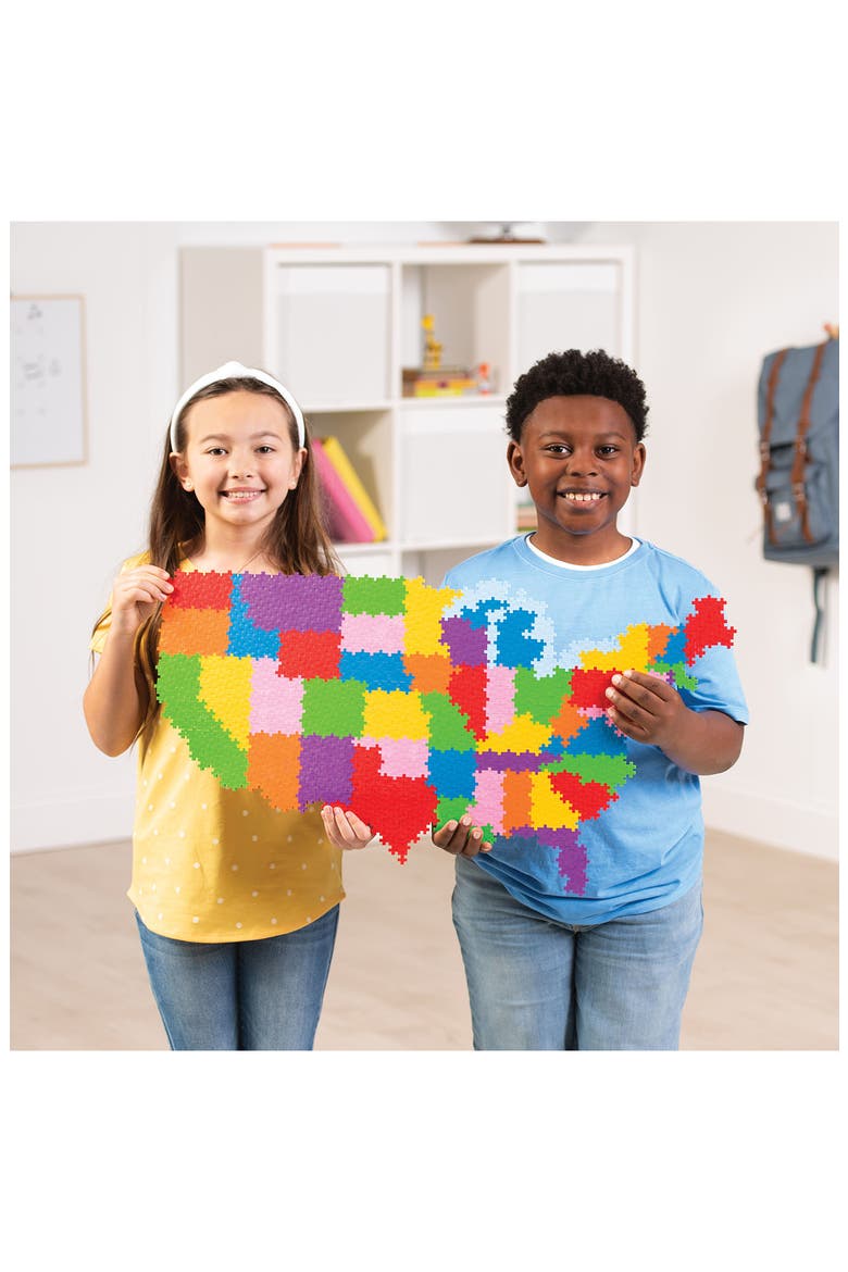1400-Piece Map of USA Puzzle by Number, Alternate, color, MULTI-COLOR/ MIX