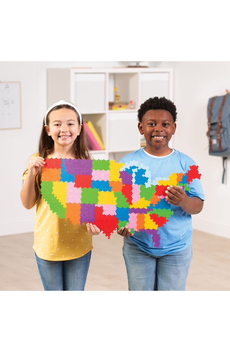 Plus-Plus USA 1400-Piece Map of USA Puzzle by Number, Alternate, color, Multi-Color/ Mix