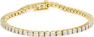 Haus of Brilliance Silver 1.0 Cttw Rustic Diamond Tennis Bracelet
