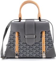 Pre-Owned Goyard Saigon Top Handle Bag Coated Canvas with Leather PM