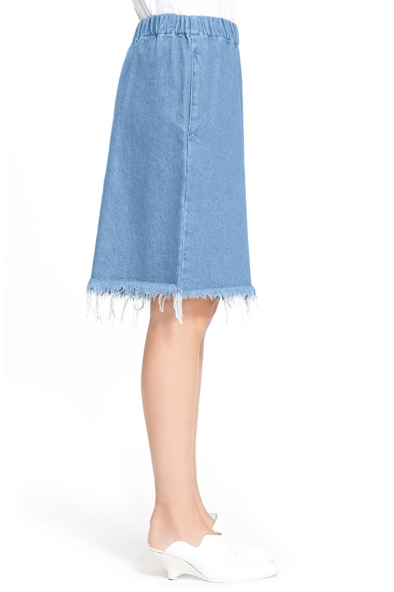 Marques'Almeida Denim Shorts, Alternate, color, MID BLUE