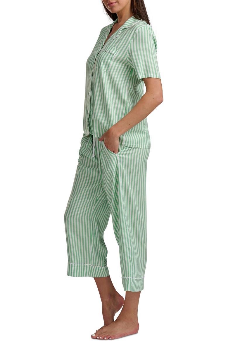 Splendid Notch Collar Pajamas, Alternate, color, Foggreenstripe