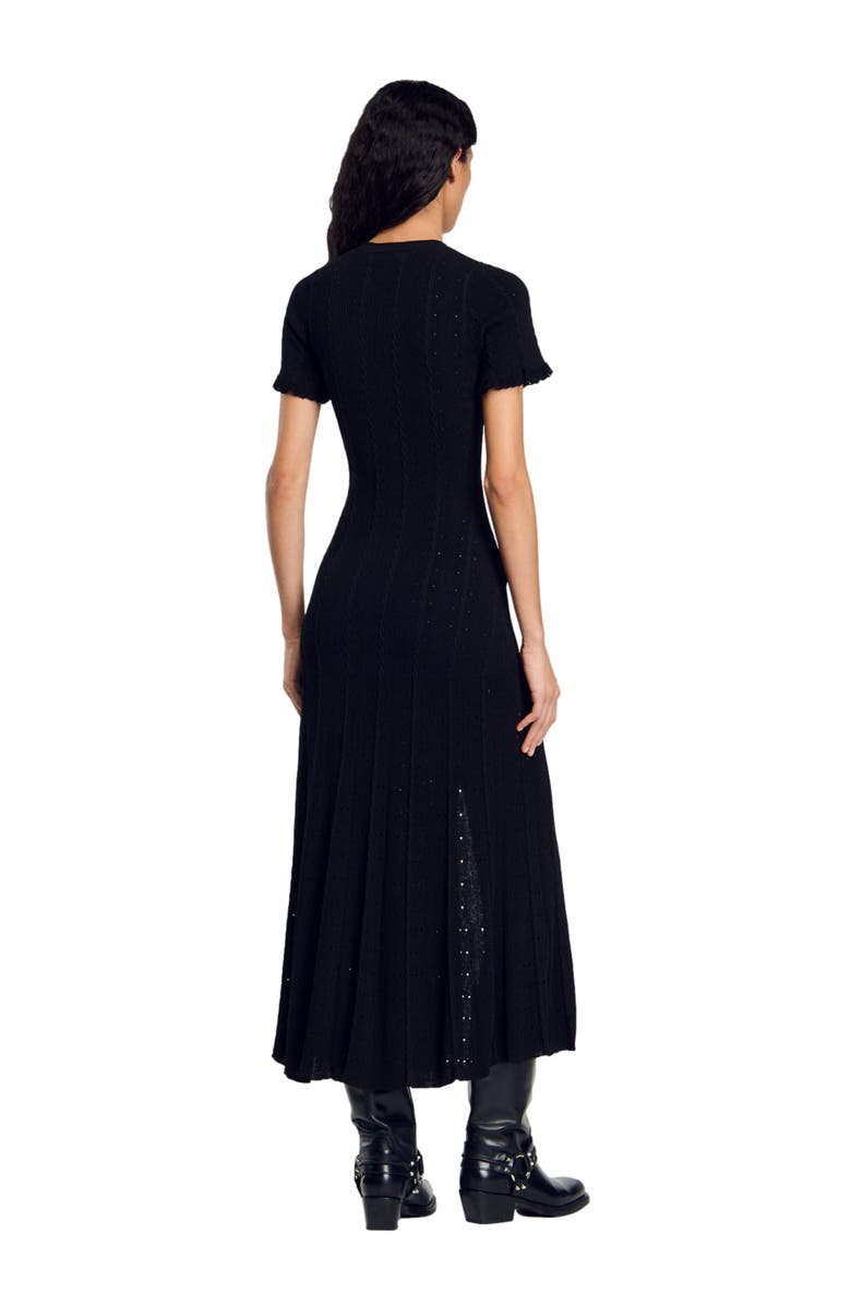 SANDRO Knit maxi dress, Alternate, color, 