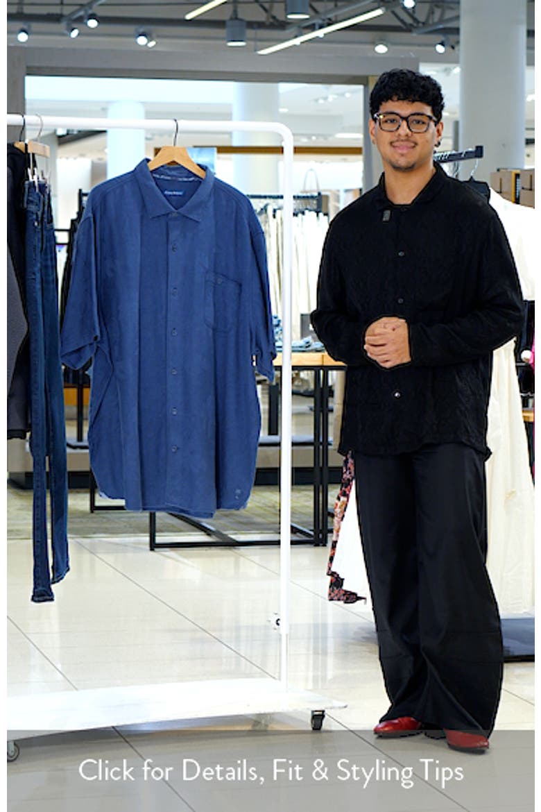 Breeze Island Short Sleeve Cotton Jacquard Button-Up Shirt video