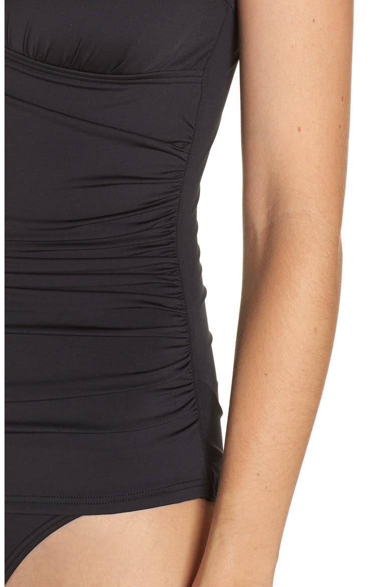 Pearl One-Piece Swimsuit, Alternate, color, BLACK