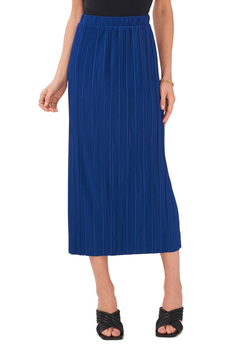 Vince Camuto Pleated Pull-On Midi Skirt, Main, color, 
