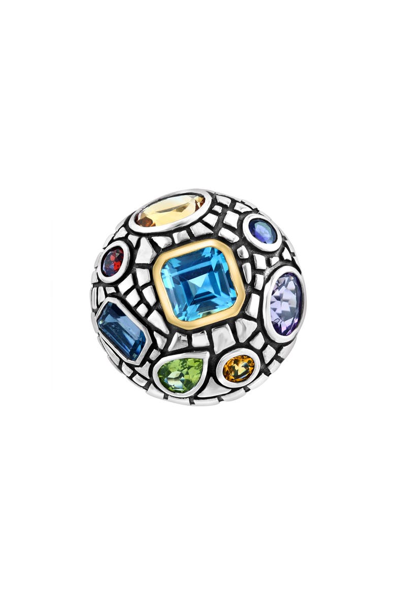 Two-Tone Semiprecious Stone Ring, Alternate, color, MULTI SILVER