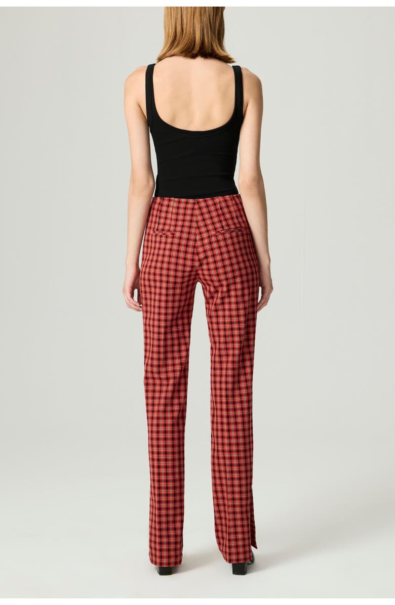 Nocturne Plaid Slit-Hem Pants, Alternate, color, Multi-Colored