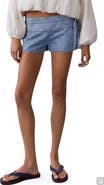 MANGO TEEN Mini Bow Denim Shorts