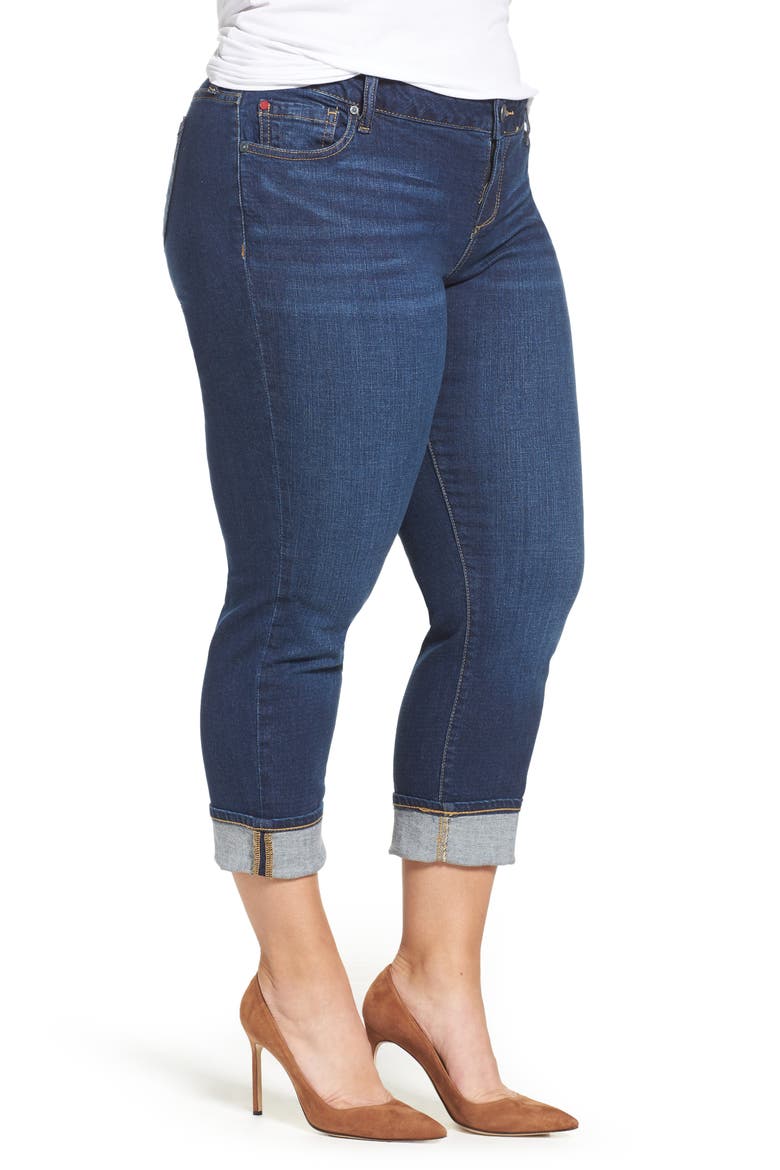 Roll Crop Boyfriend Jeans, Alternate, color, AMBER